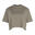 Tricou fitness femei Under Armour Campus Boxy Crop, Maro