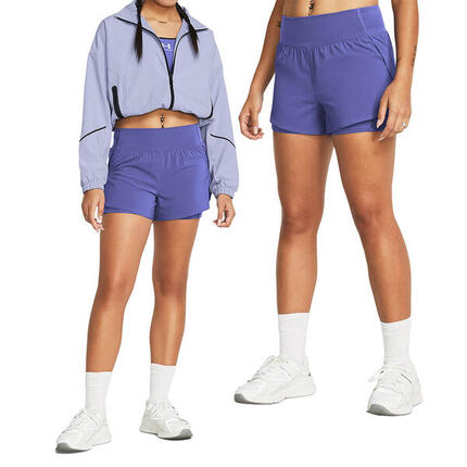 Short d'entraînement femme Flex tissé 2en1 Under Armour