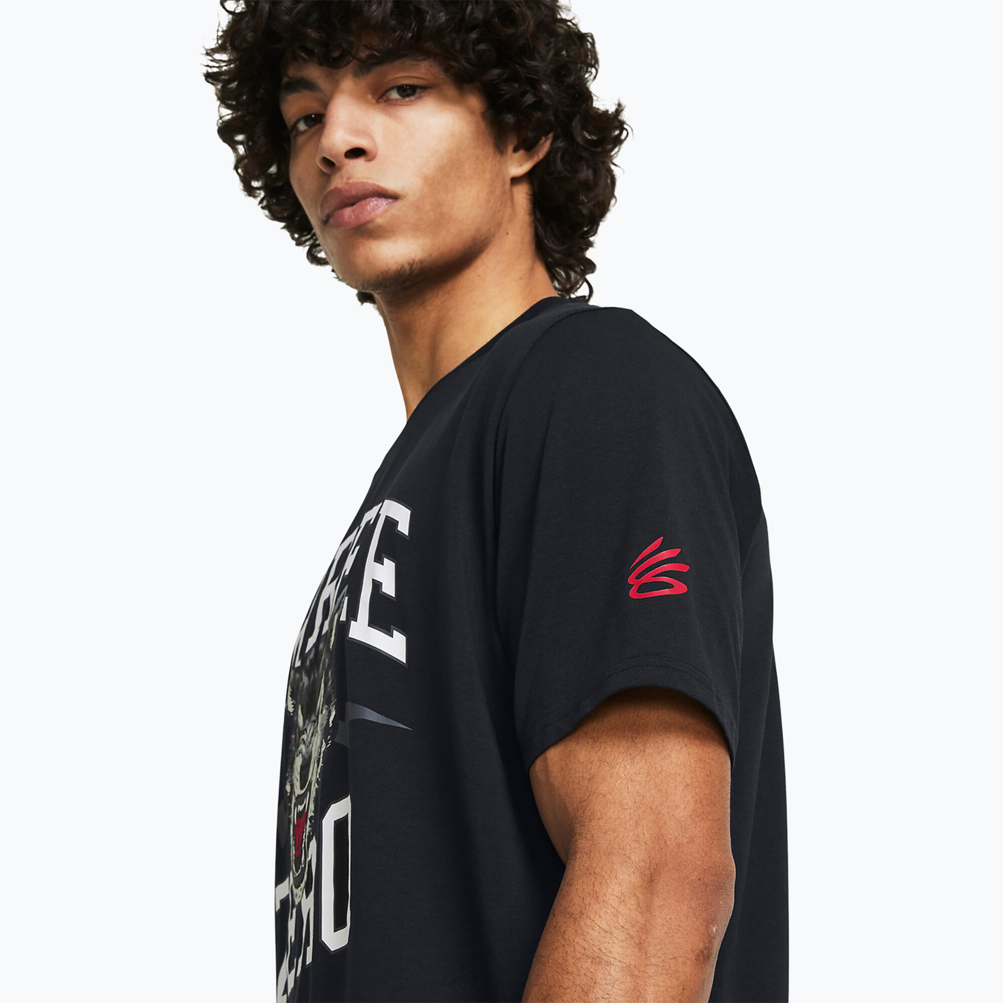 T-shirt de basket-ball homme Curry Young Wolf Tee Under Armour 3/4