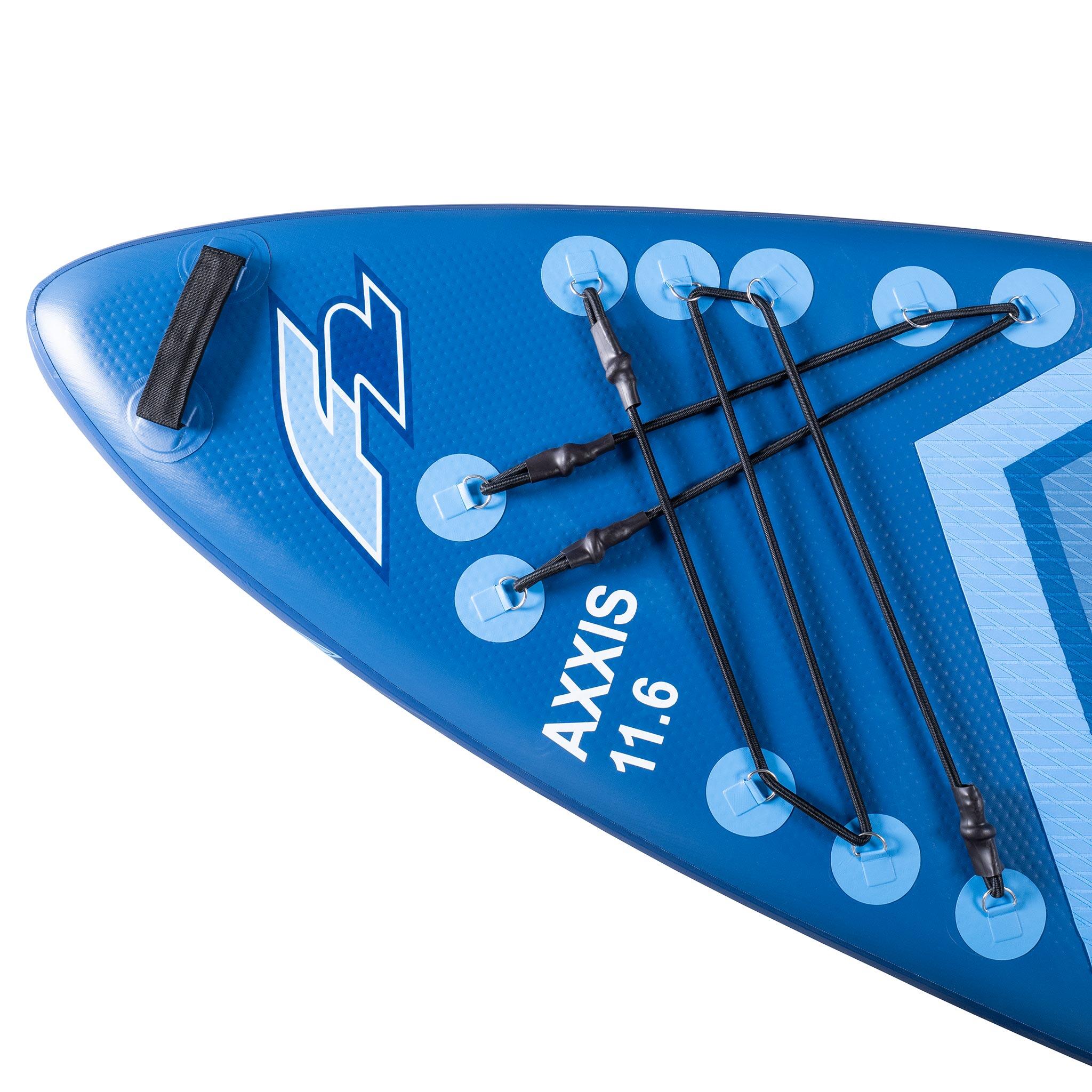 SUP F2 opblaasbaar board Axxis 11'6” marineblauw Combo peddel 2in1 zitting 7/7