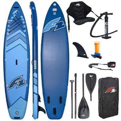 SUP F2 Axxis 12'2" Gonfiabile Blu Marino Combo con Pagaia 2in1 e Sedile da Kayak