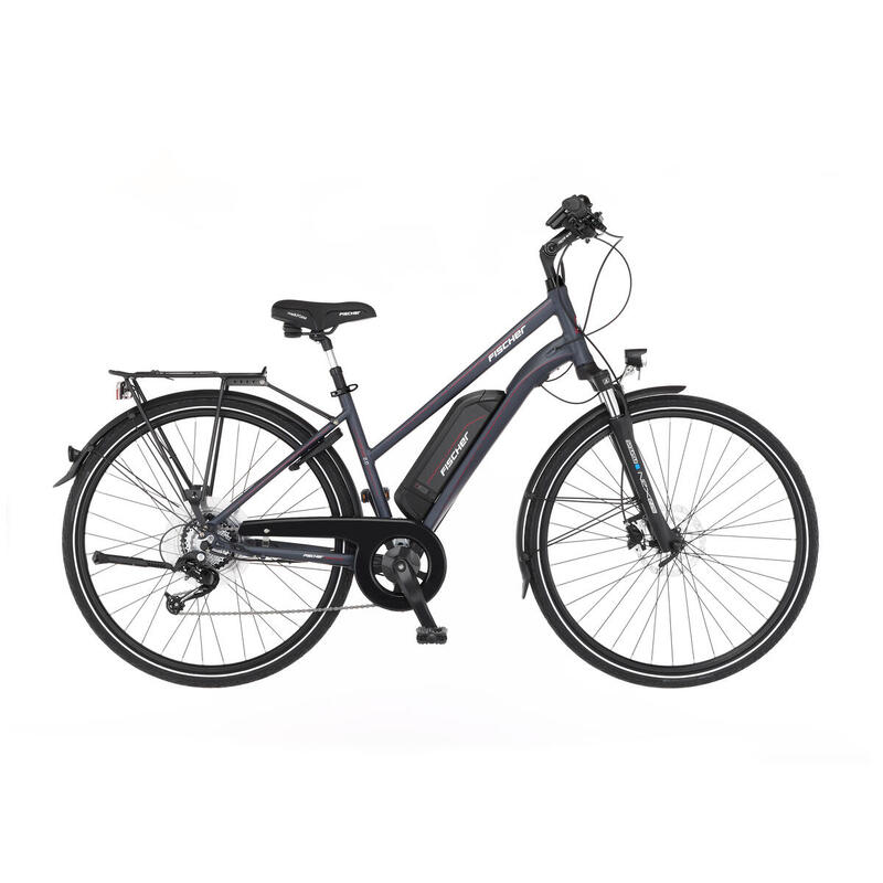 FISCHER Damen Trekking E-Bike VIATOR 2.0 anthrazit matt 28 Zoll RH 44 cm 557 Wh