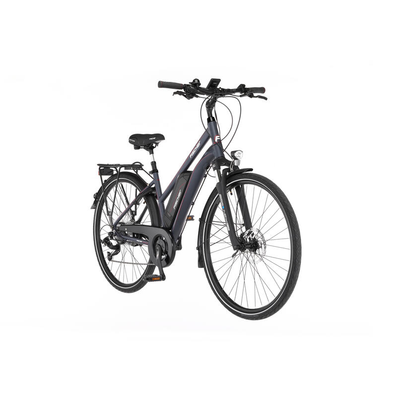 FISCHER Damen Trekking E-Bike VIATOR 2.0 anthrazit matt 28 Zoll RH 44 cm 557 Wh