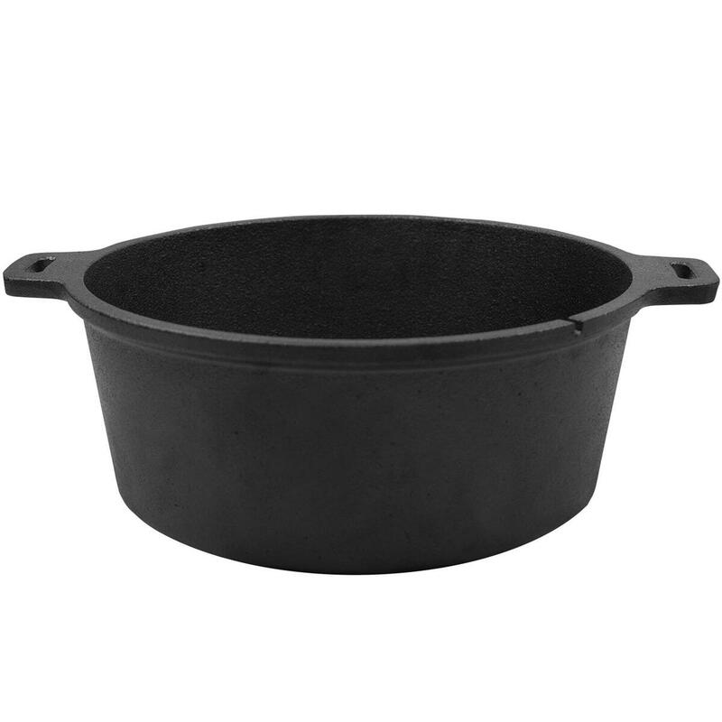 Żeliwny garnek kociołek kempingowy Dutch Oven Flame Master 7,1 L, bez nóżek