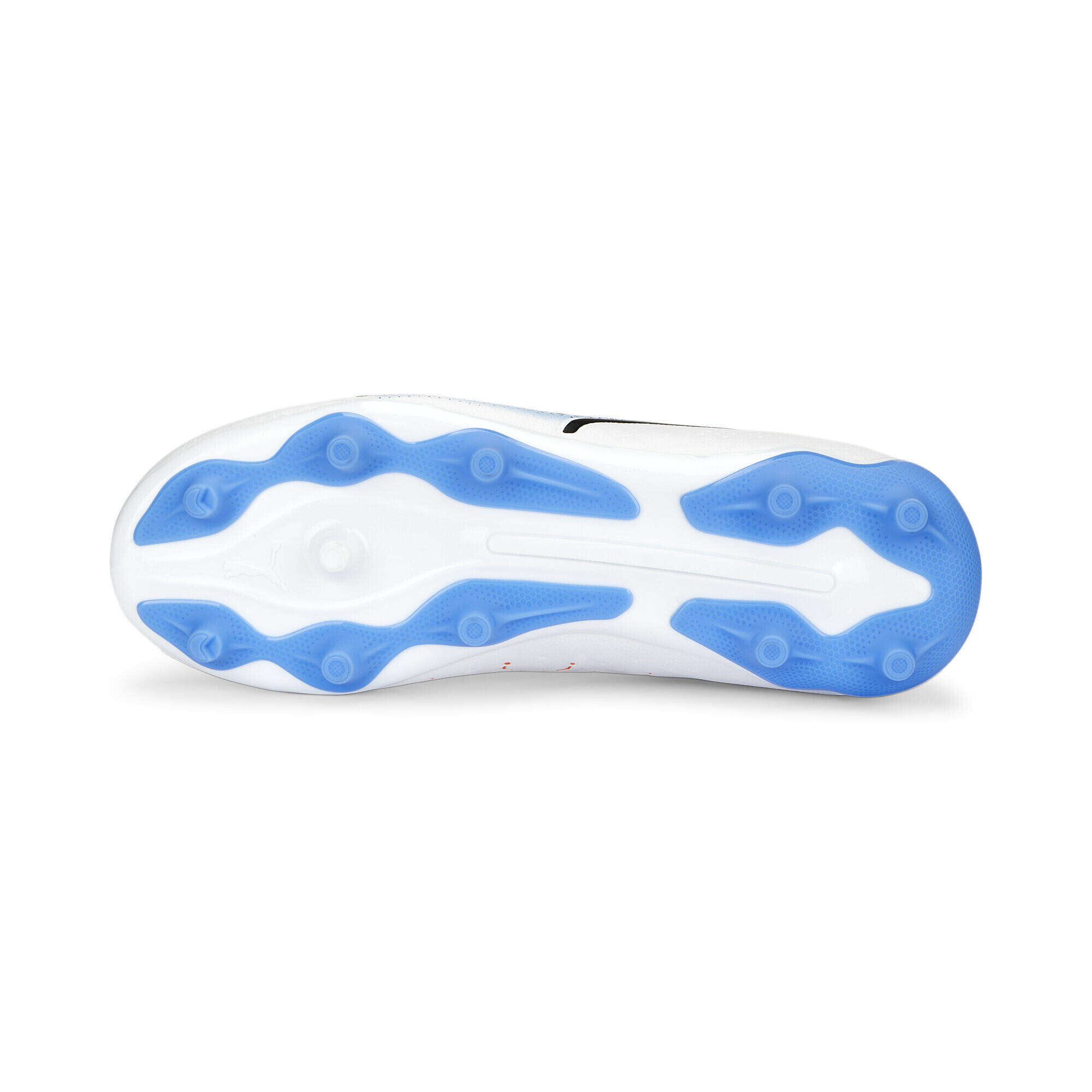 Scarpe da calcio KING Match FG/AG per ragazzi PUMA White Black Blue Glimmer 4/6