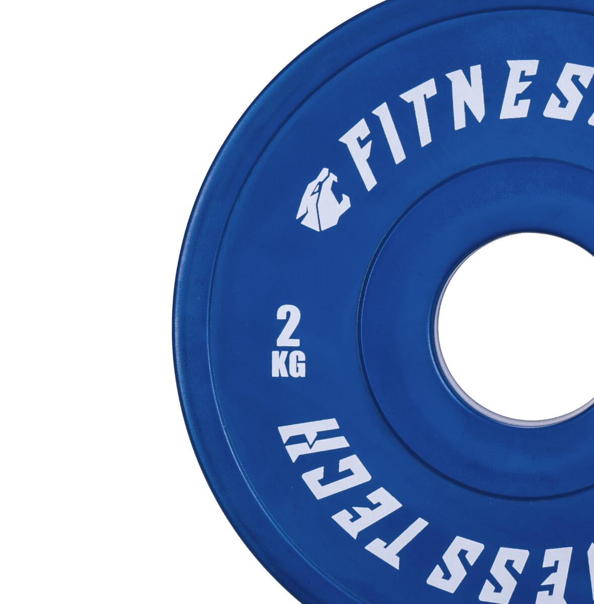 Fitness Tech Fractional Bumper Plate Disc 2kg Blauwe eenheid 2/4