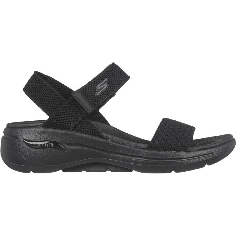 Des sandales Skechers Go Walk Arch Fit San, Noir, Femmes