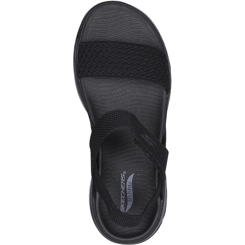 Sandale femei Skechers Go Walk Arch Fit San, Negru