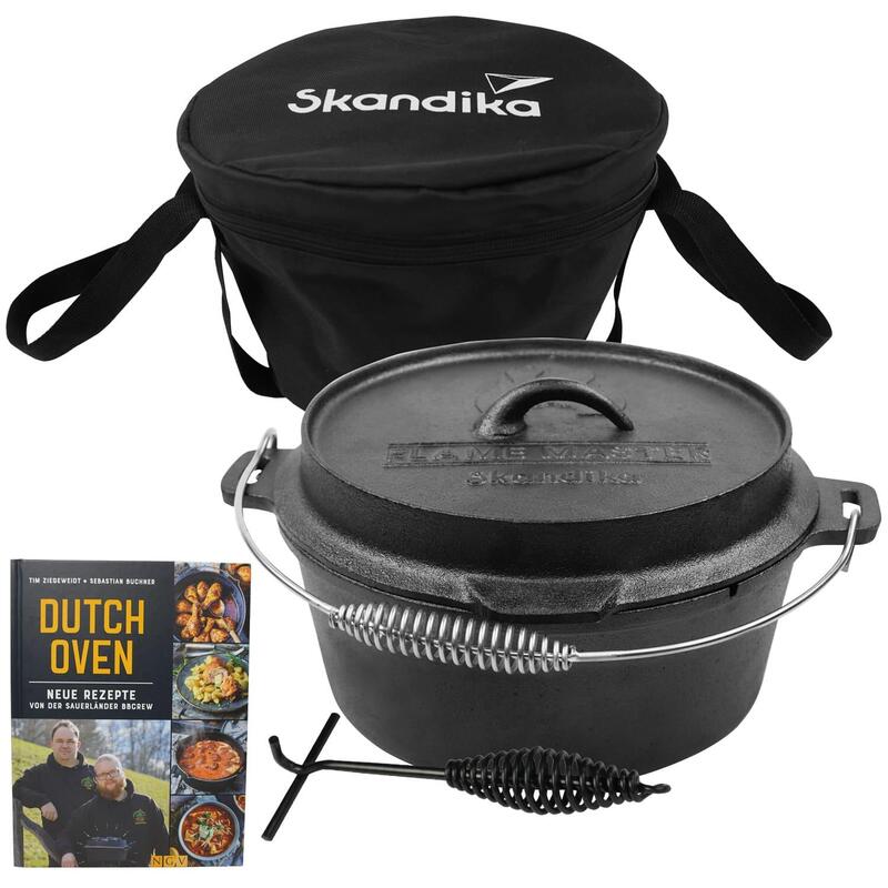 Dutch Oven Flame Master 5,1 L - Olla de hierro fundido - barbacoa, camping