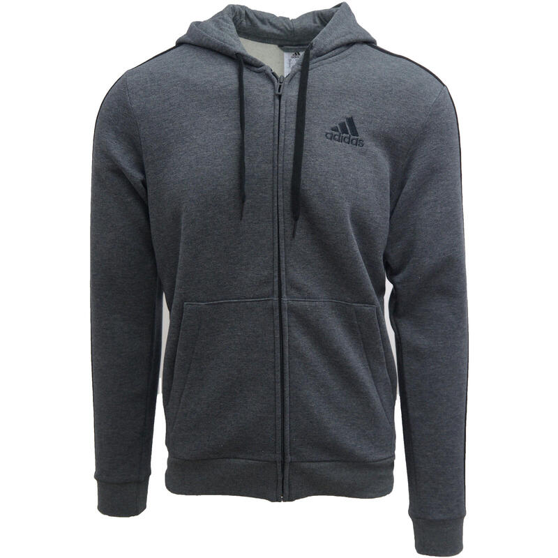 Hanorac barbati adidas Essentials Fleece 3-Stripes, Gri