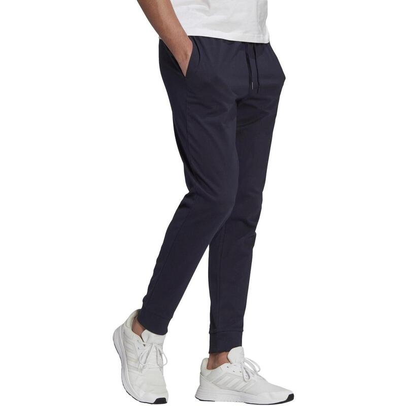 Pantaloni barbati adidas Essentials Single Jersey, Albastru