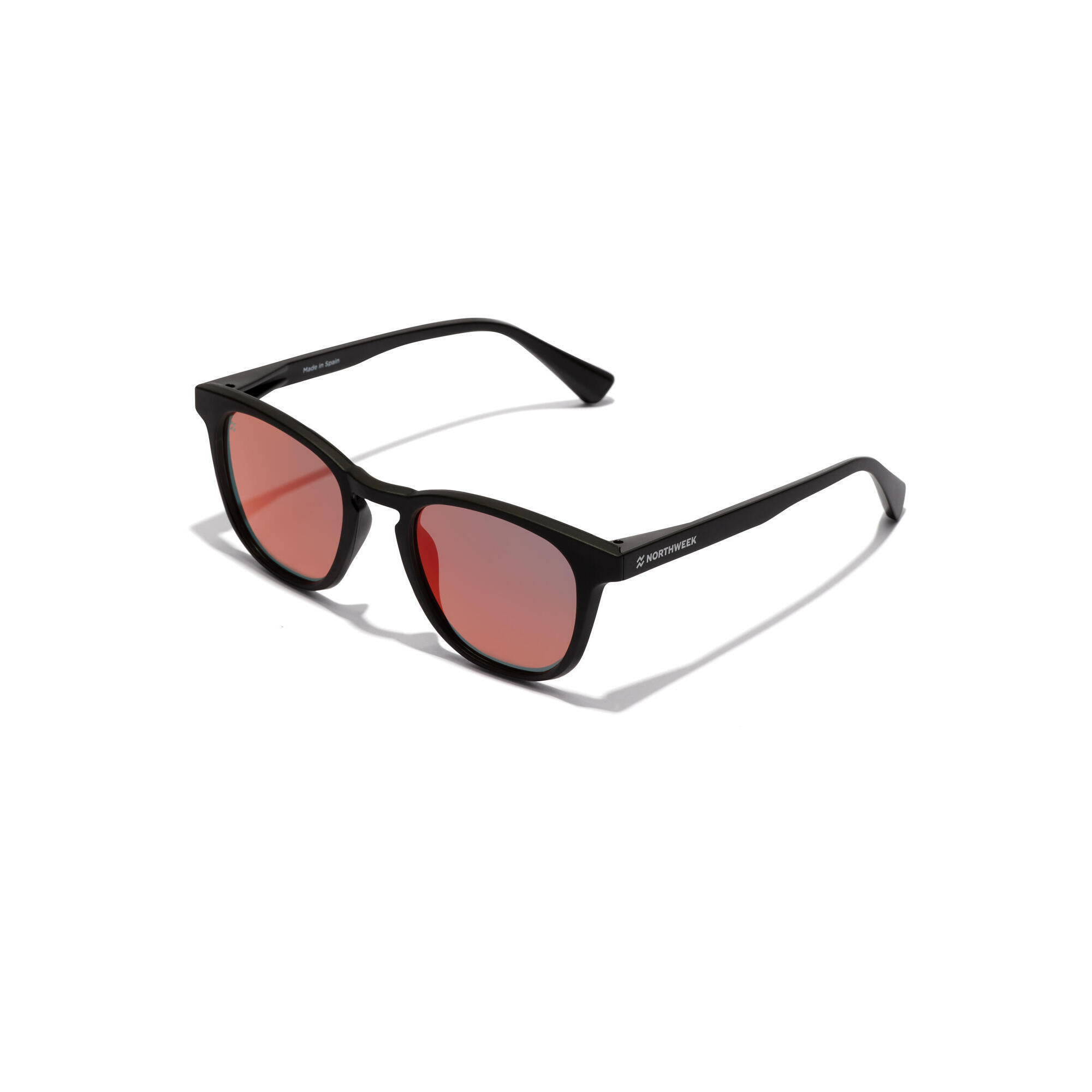 Northweek - Lunettes De Soleil Pour Hommes Et Femmes Ruby Noire Polarisée -  Wall Raw - Lunettes De Soleil - Noir|rouge - Taille Unique - Decathlon