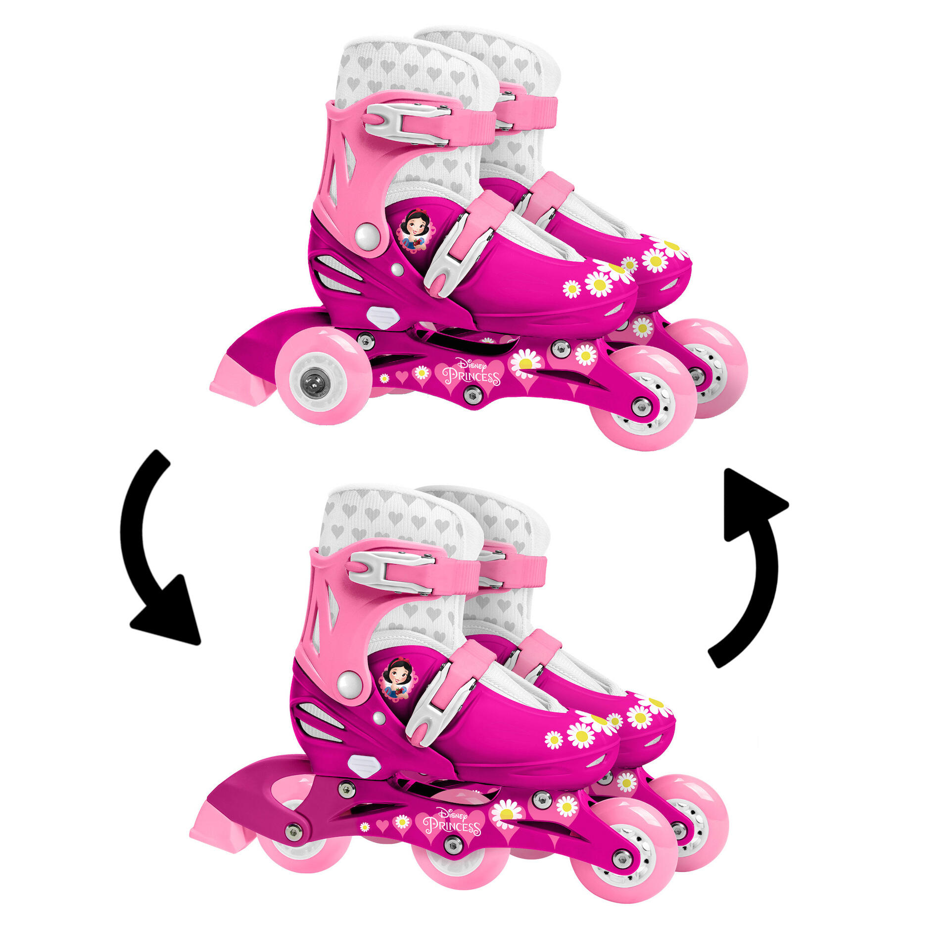 Rolltongoz Rolschoenen voor jongens en meisjes, lichtgevende sneakers, intrekbaar, creatief, kinderschoenen, rollerschoenen, voor outdoorsport, wit, 35 EU