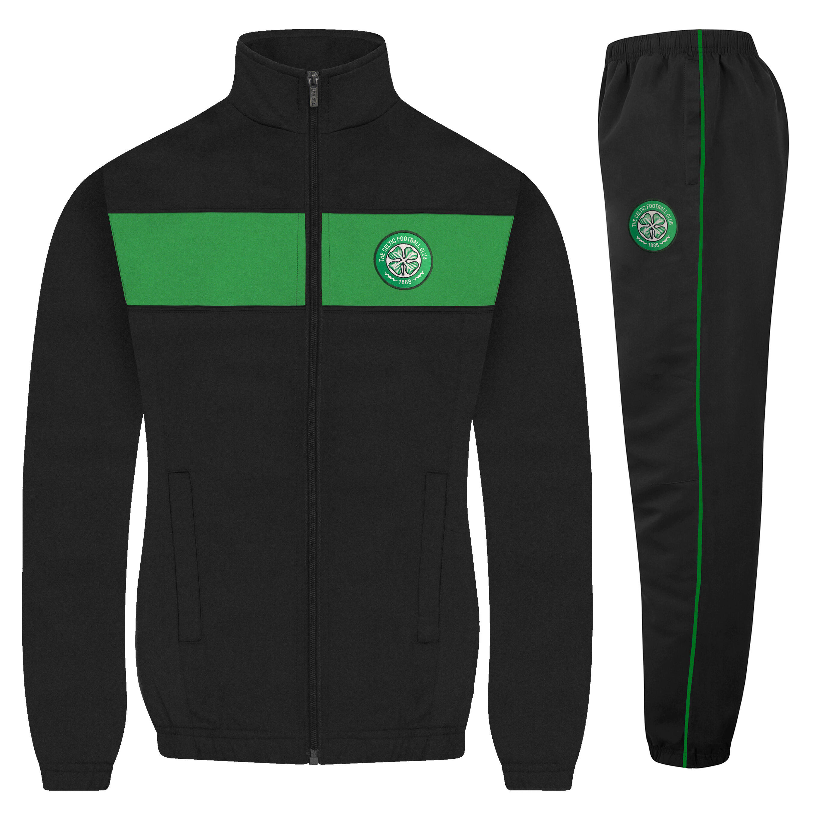 CELTIC FC Celtic FC Boys Tracksuit Jacket & Pants Set Kids OFFICIAL Football Gift