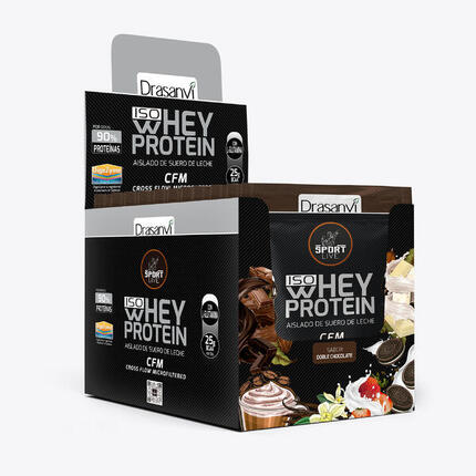 Whey Protein Isolate Monodosis Pack 12 uds Sport Live - Cookies and Cream - 30Gr