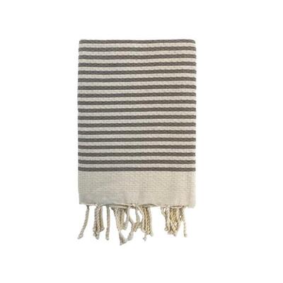 Traditionele wafelstructuur hammamhanddoek beige 200x200 - yadara taupe xl