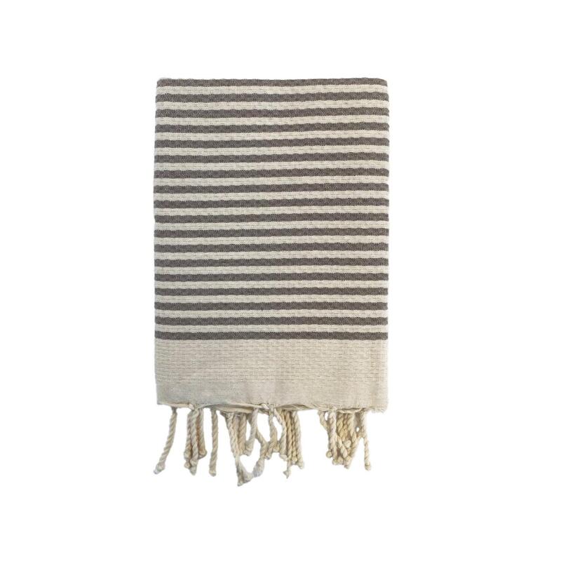 Fouta traditionnelle Yadara 200x200 190g/m² Taupe