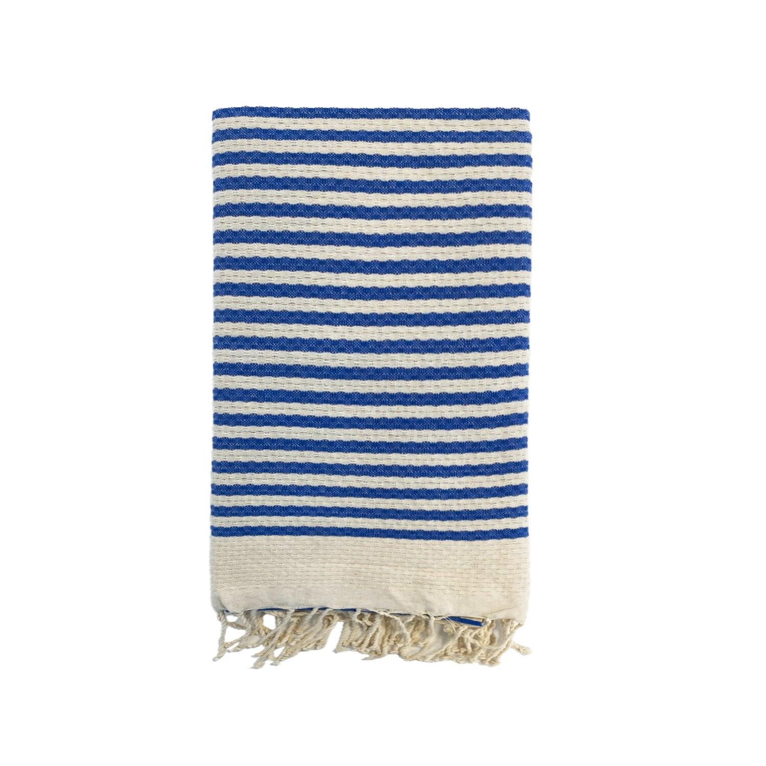 LE COMPTOIR DE LA PLAGE Toalha de Banho Turco em Favo de Mel Tradicional Azul 100x200 - Yadara Royal
