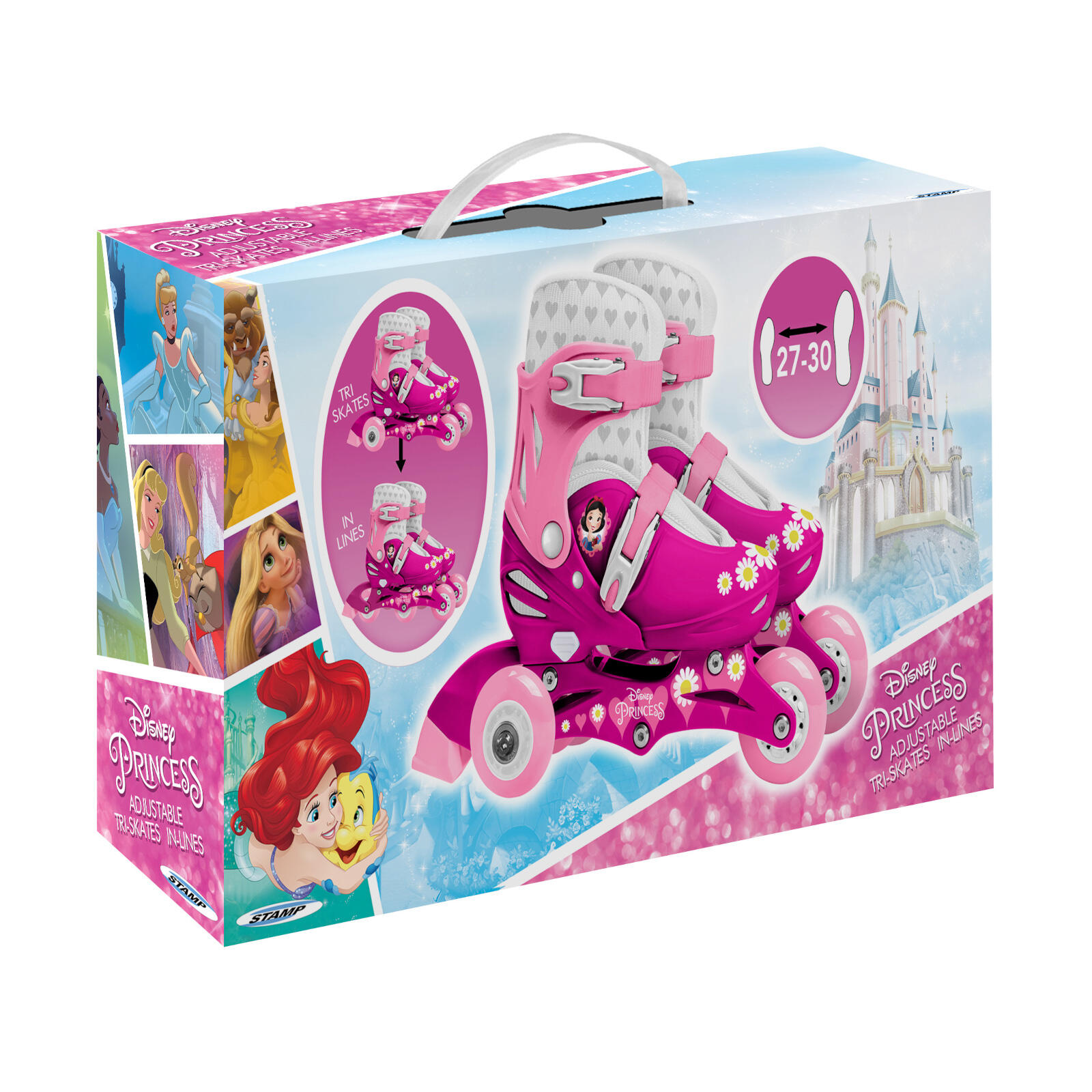 Pattini per bambini con 3 ruote Disney Princess UE 27-30 Rosa 3/3