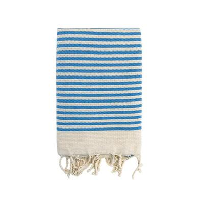Traditionele wafelstructuur hammamhanddoek blauw 200x200 - yadara turquoise xl