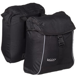 Bagoo double sacoche vélo 2 x 17 litres noir