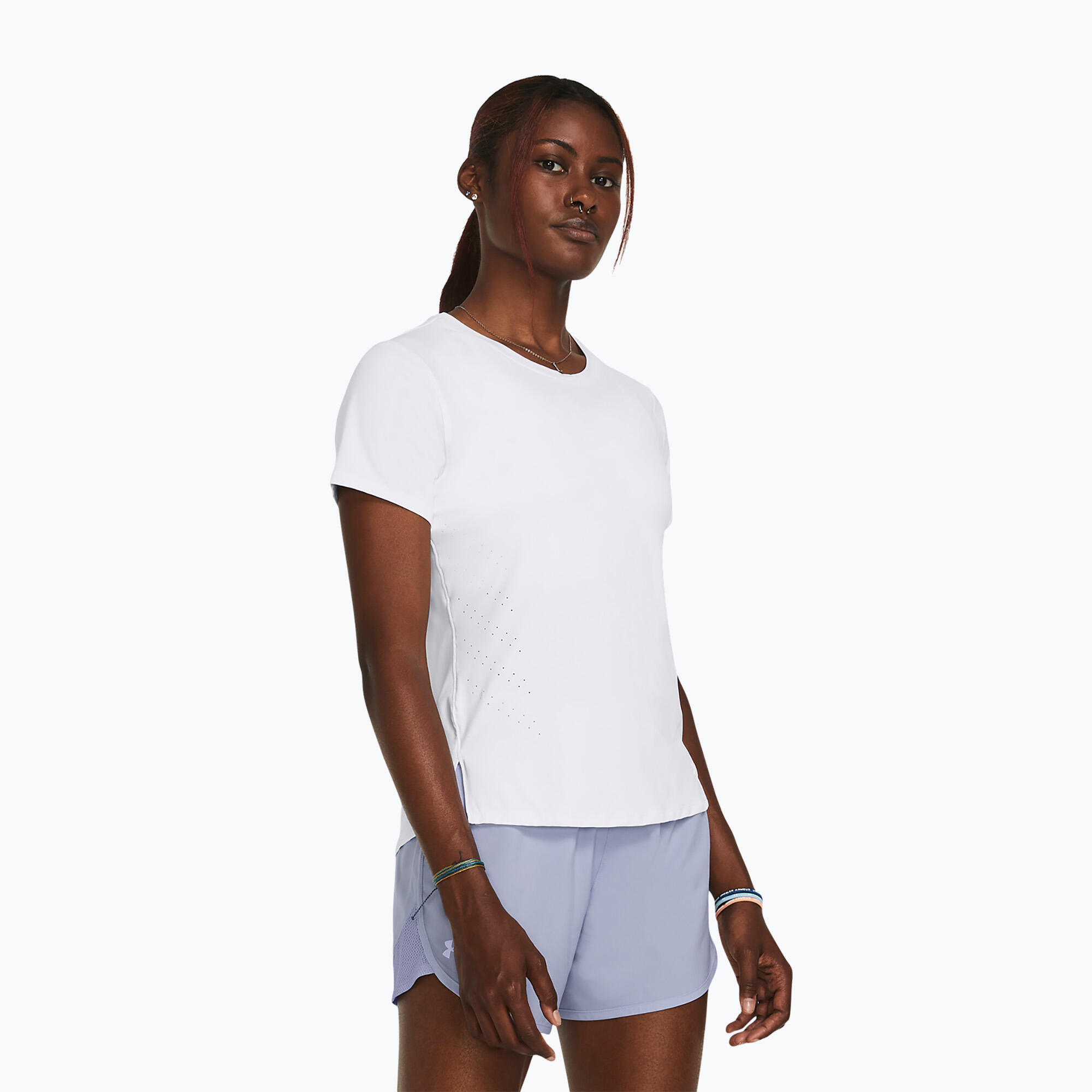Womens/Ladies Launch Crew Neck Regular TShirt (White/Reflective) 5/5