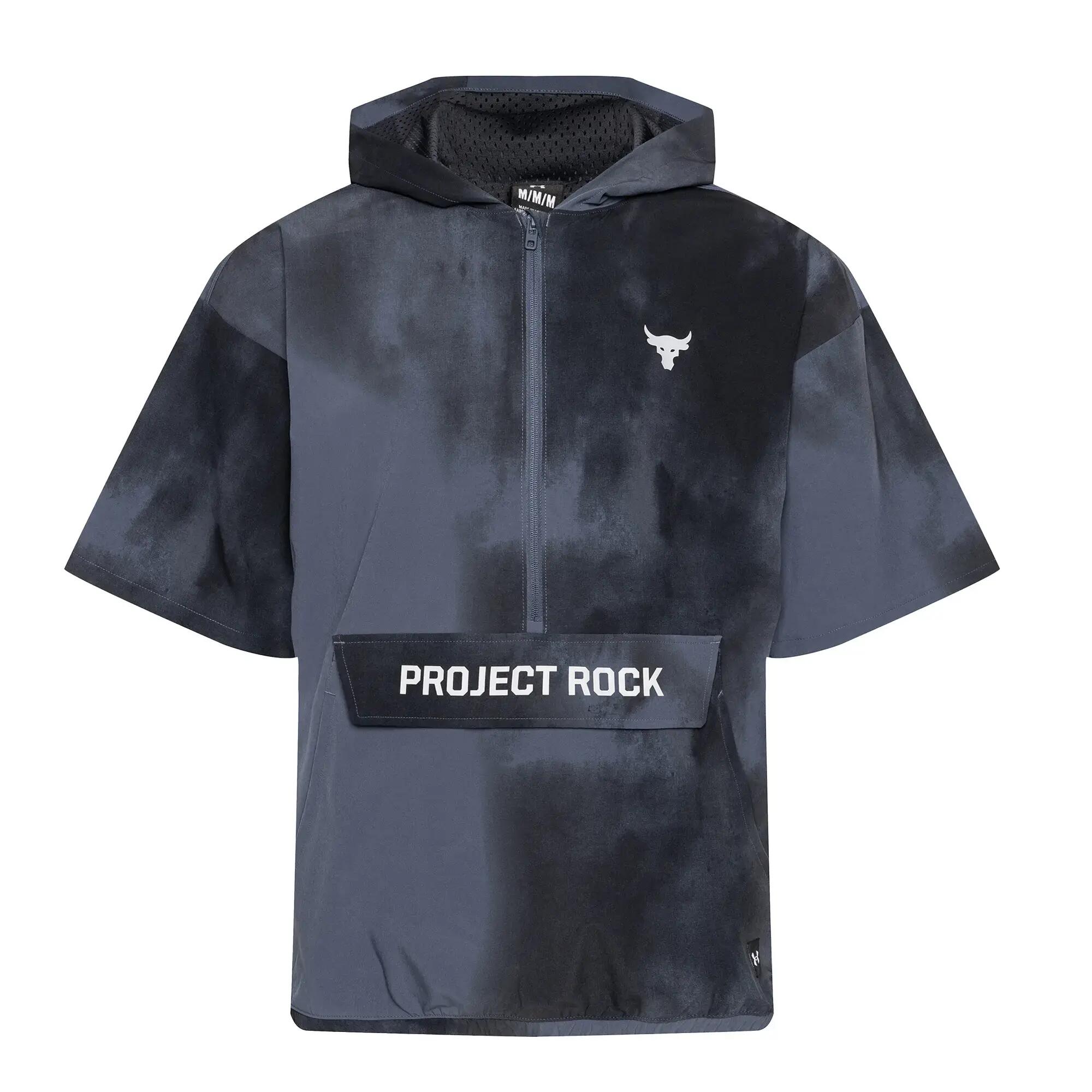 Sweat À Capuche Manches Courtes PROJECT ROCK Homme (Gris)
