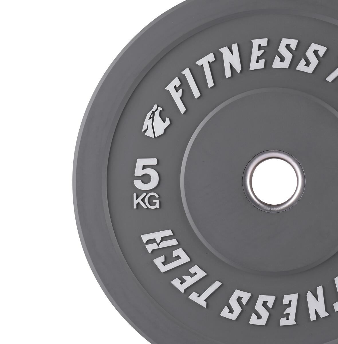 Discos de musculação 5 kg Fitness Tech Alta Resistência Cinza > Por Unidade 2/3
