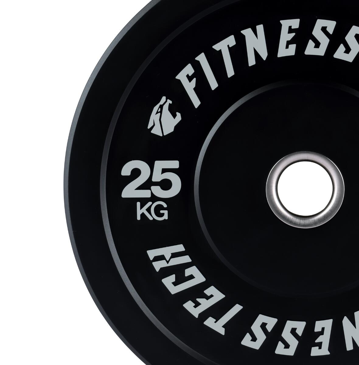 Bumperplaat 25 kg Fitness Tech Zwart – Per Stuk 2/4