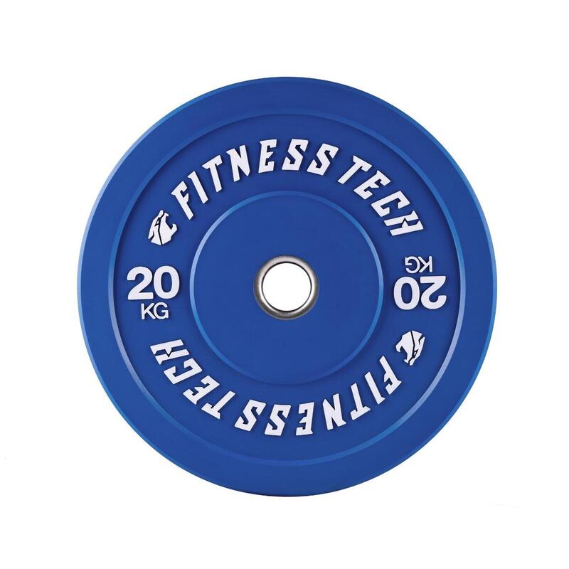 Juego de 150kg Discos Bumper Plate Musculación Fitness Tech Colores