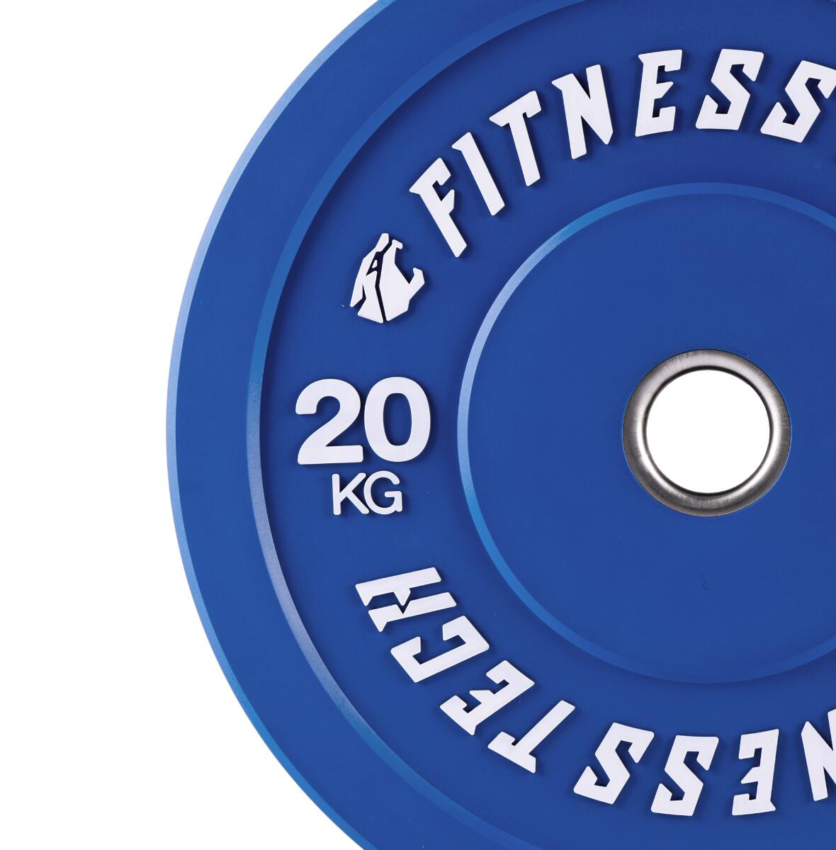 Bumperplaat 20 kg Fitness Tech Hoge Weerstand Blauw – Per Stuk 2/3