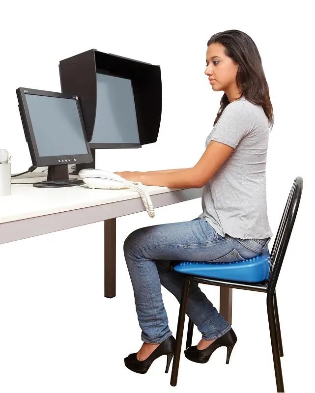 Gymnic Movin' Sit Cuscino posturale a cuneo blu postura seduta attiva 2/7