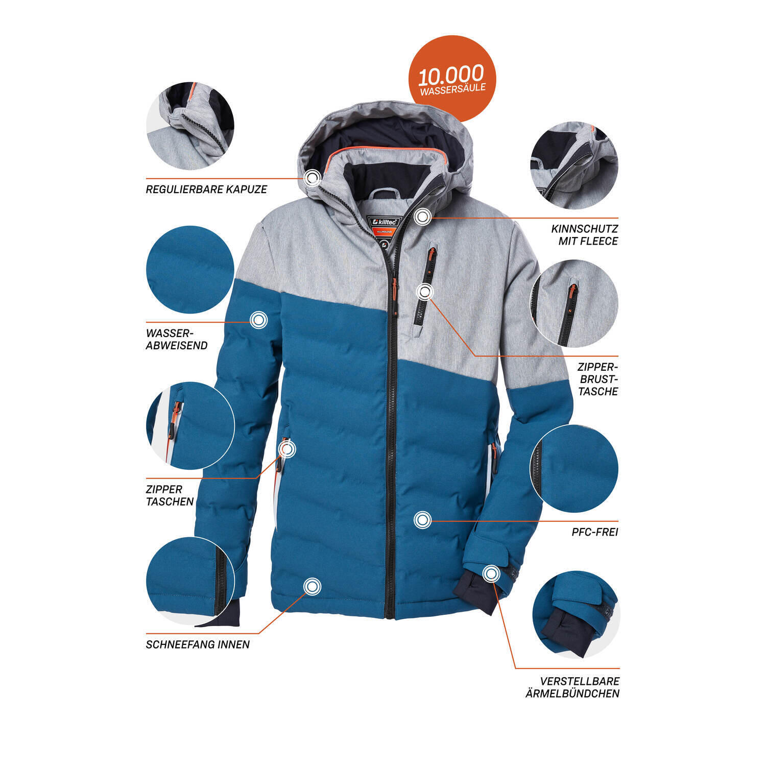 Jungen, Kinder Ski-Steppjacke KSW 172 6/6
