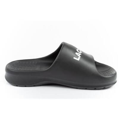 Infradito Lacoste Modello Serve Slide 2.0 Synthetic Colore Nero