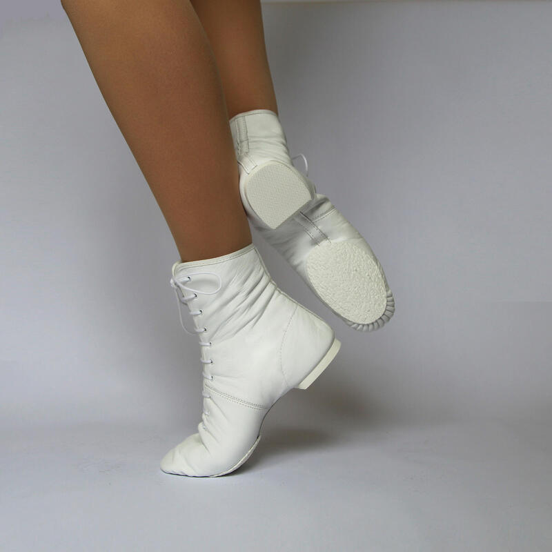 GARE - Bottes danse jazz en cuir vachette semelle gomme