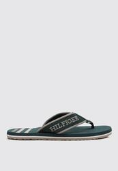 Claquettes Tommy Hilfiger Modèle Sporty Hilfiger Beach Sandal Couleur Vert