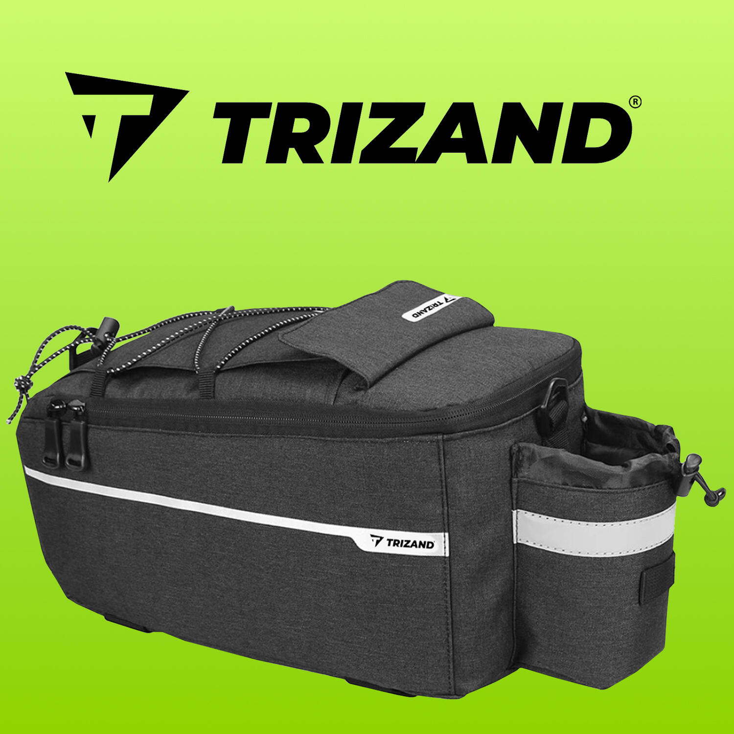 Torba termiczna na rower - 9 litrów - czarna - wodoodporna 3/7