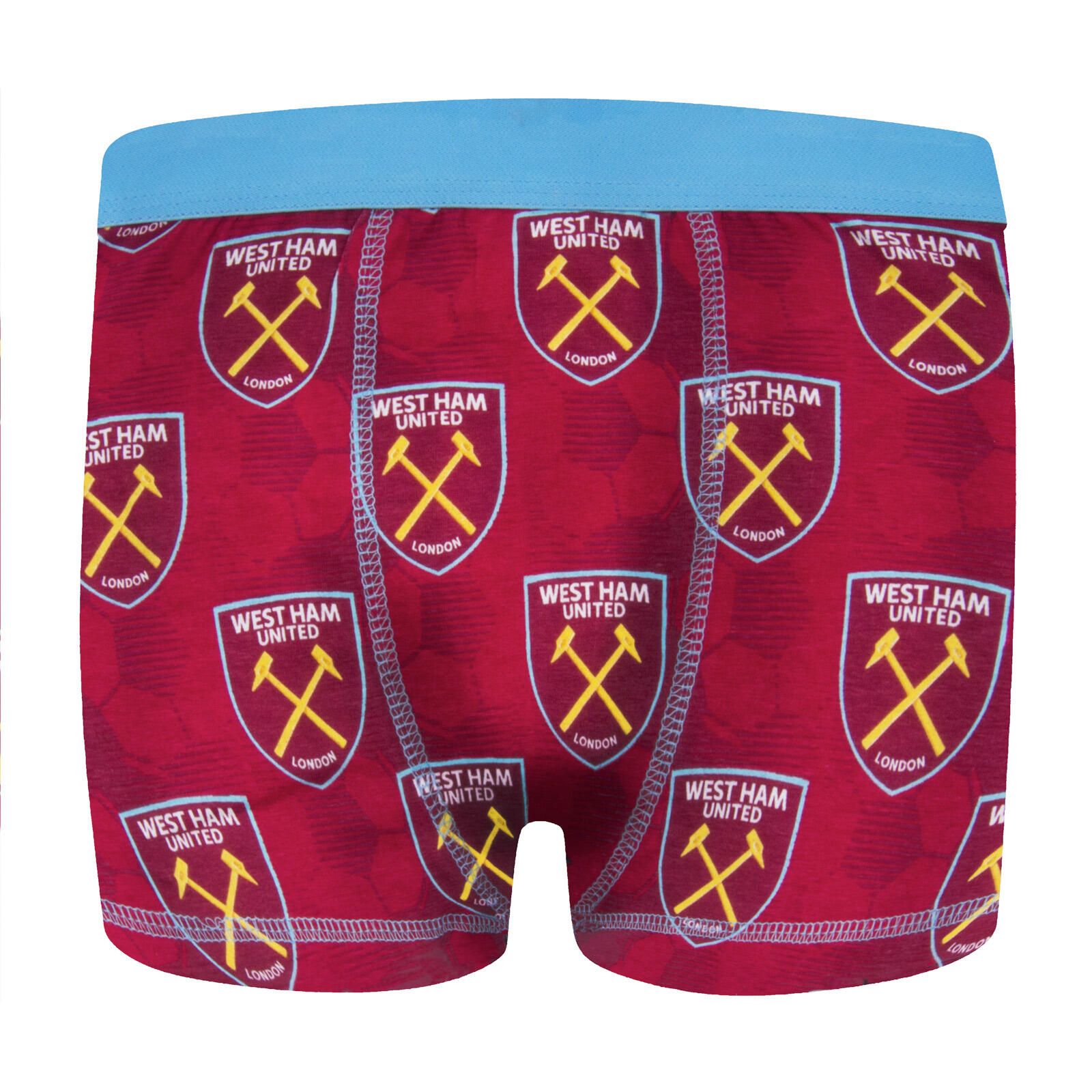West Ham United FC Boys Boxer Shorts 3 Pack Crest Kids OFFICIAL Football Gift 2/7