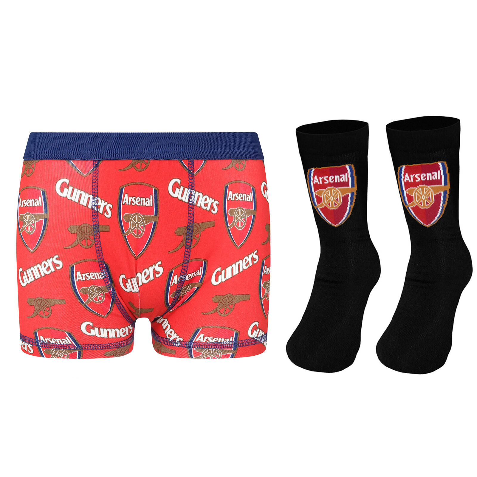 ARSENAL Arsenal FC Boys Socks & Boxer Shorts Set OFFICIAL Football Gift