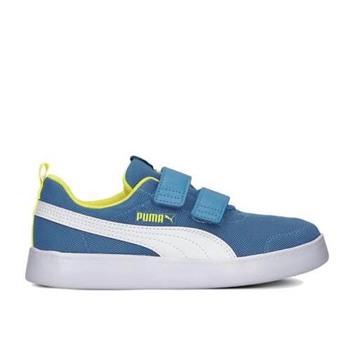 Buty uniwersalne dziecięce Puma Courtflex V2 Mesh V PS niebieskie