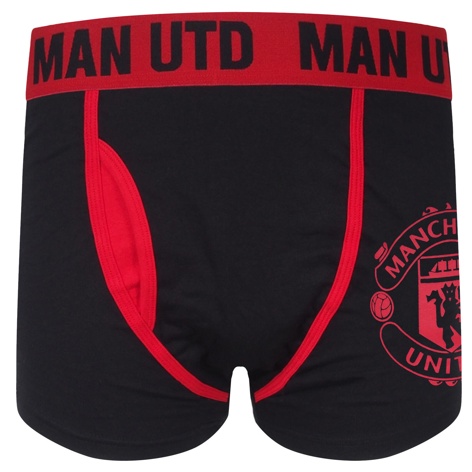 MANCHESTER UNITED Manchester United Mens Boxer Shorts Premium Crest OFFICIAL Football Gift