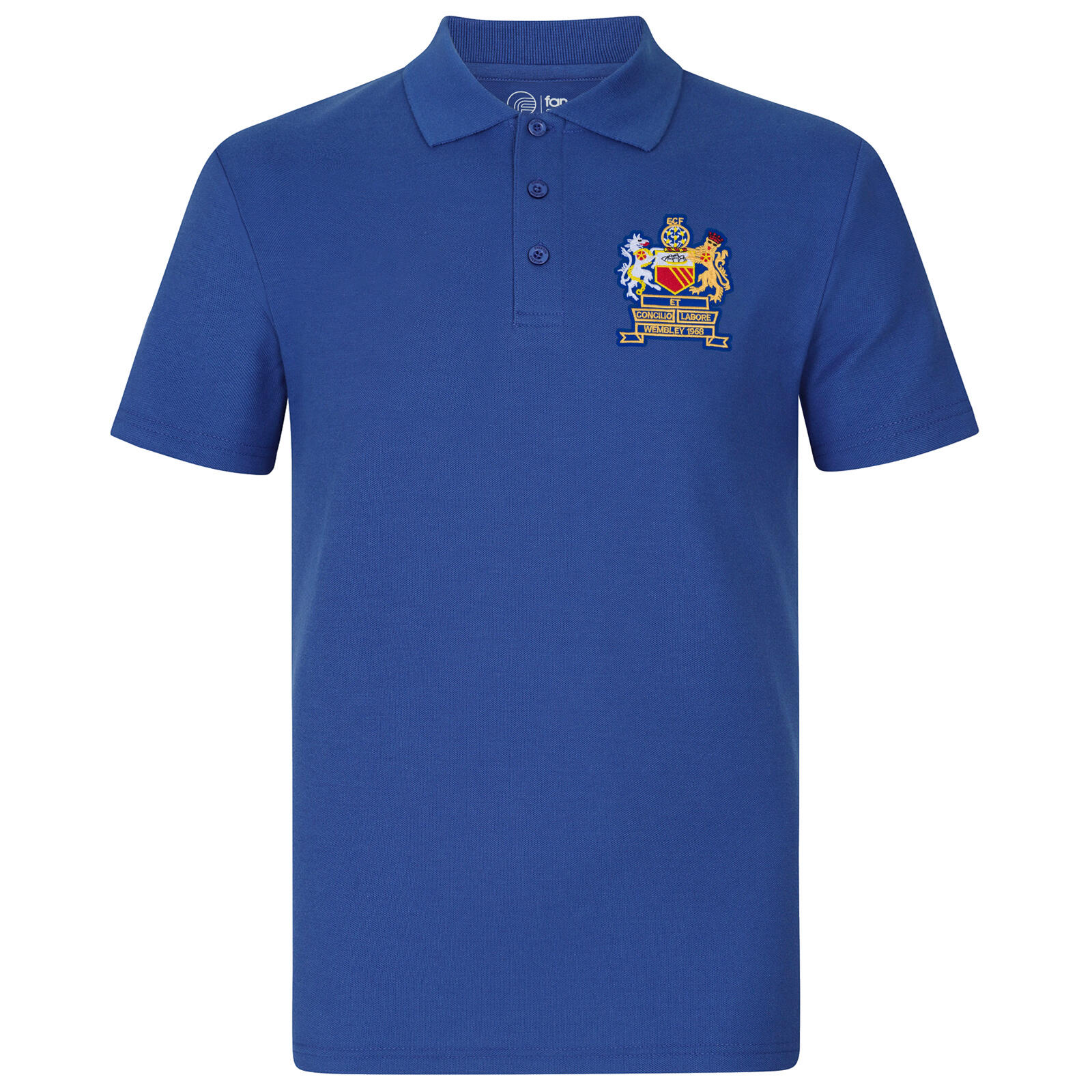 FAN ORIGINALS Fan Originals Manchester Polo Shirt Mens 1968 European Colours Blue