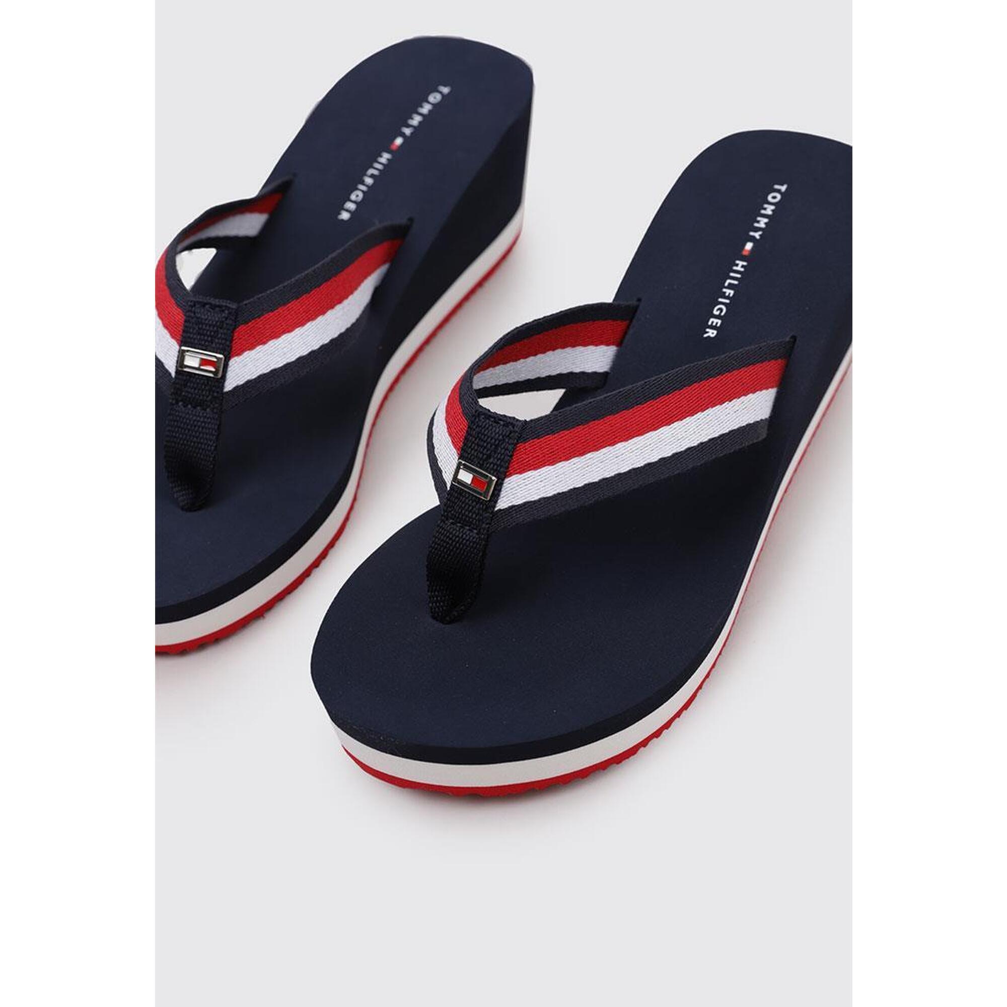 Chanclas Surf Mujer Tommy Hilfiger CORPORATE WEDGE BEACH SANDAL Azul