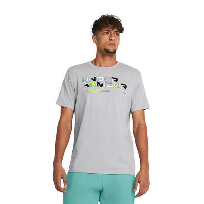 Under armour colorblock wordmark heren-t-shirt