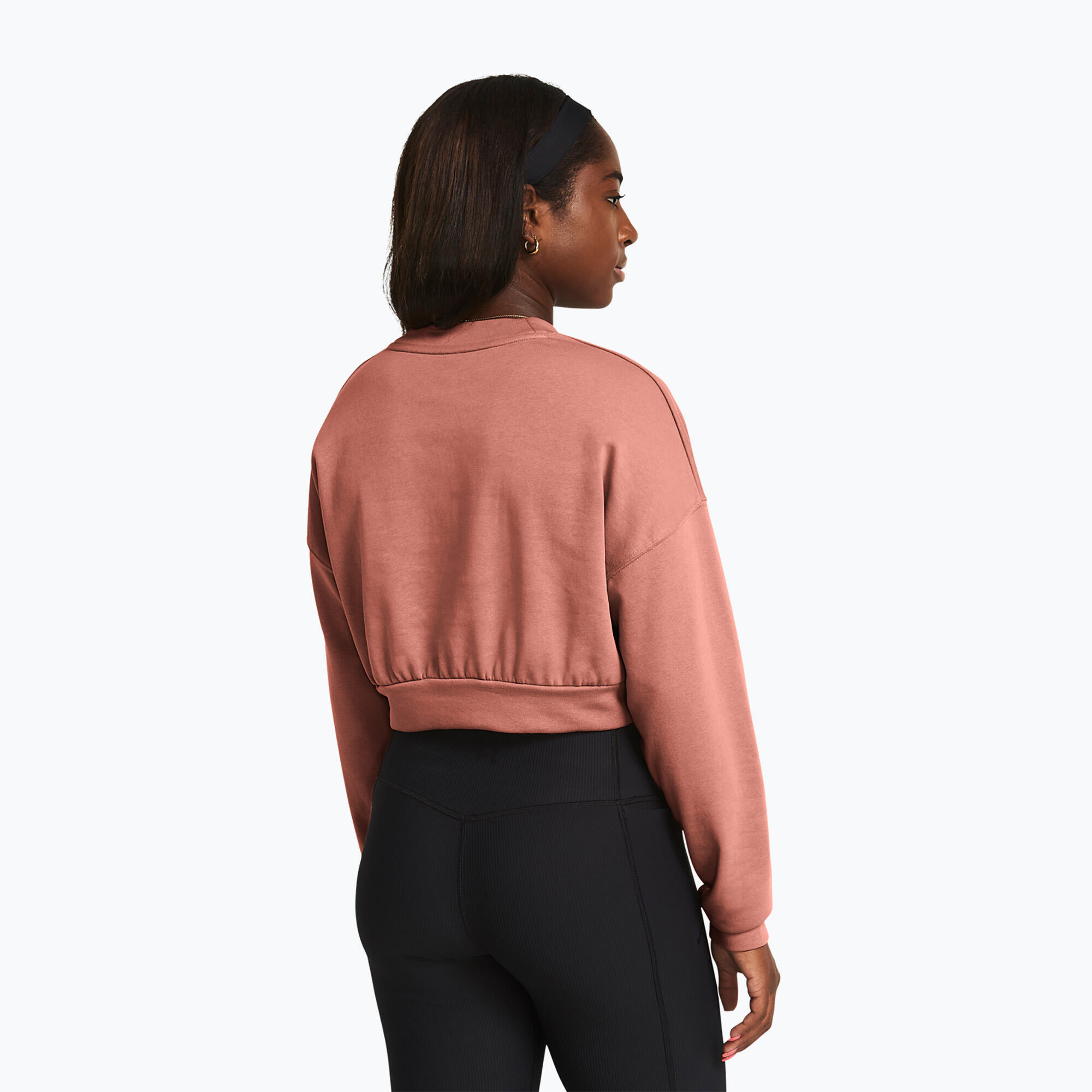 Sweat d'entraînement femme Rival Terry Os Crop Crew Under Armour 2/5