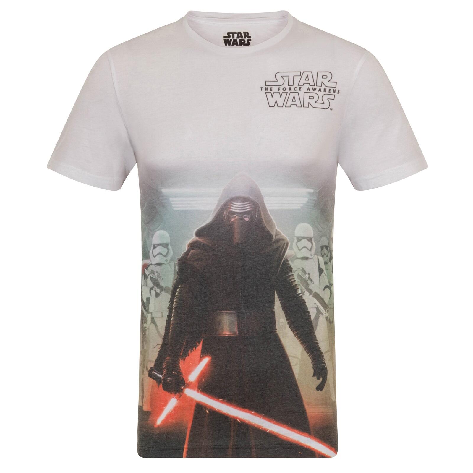 DISNEY Star Wars Mens T-Shirt Sublimation Kylo Ren Finn Rey OFFICIAL Gift