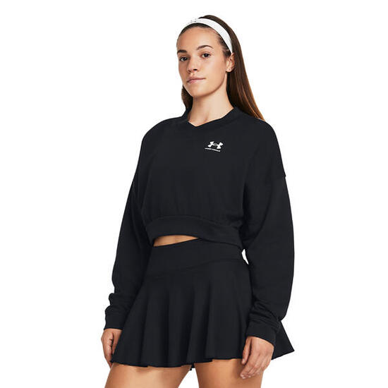 Sweat d'entraînement femme Rival Terry Os Crop Crew Under Armour