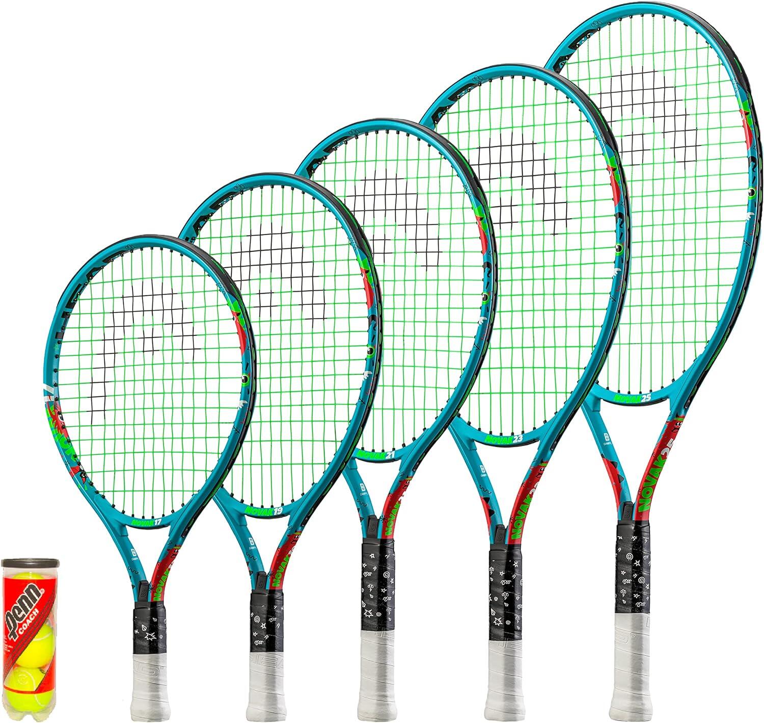 HEAD HEAD Novak 23" Junior Tennis Racket, inc Protective Cover & 3 Tennis Balls