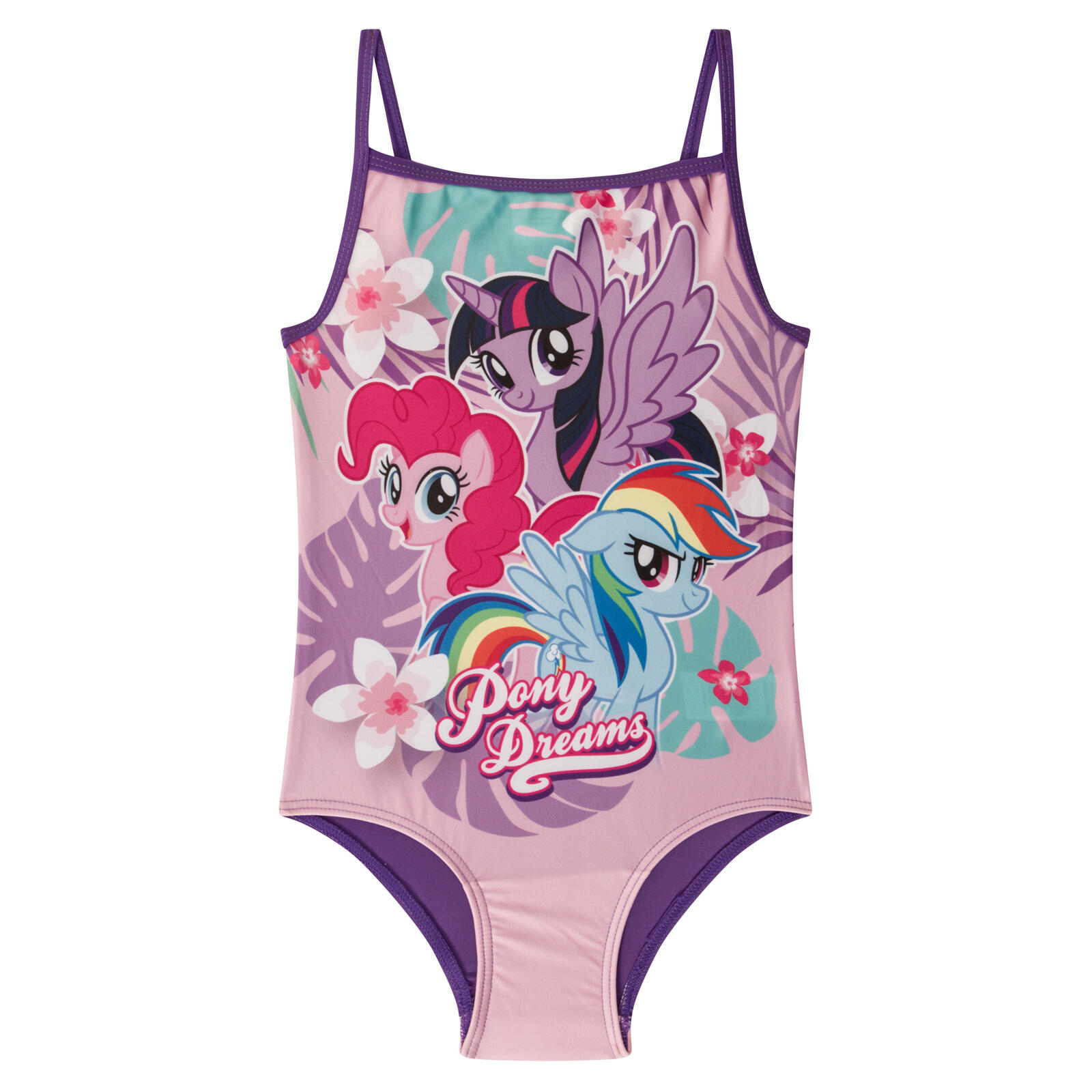 FAN ORIGINALS My Little Pony Girls Swim Suit Costume Pinkie Pie Rainbow Dash OFFICIAL Gift