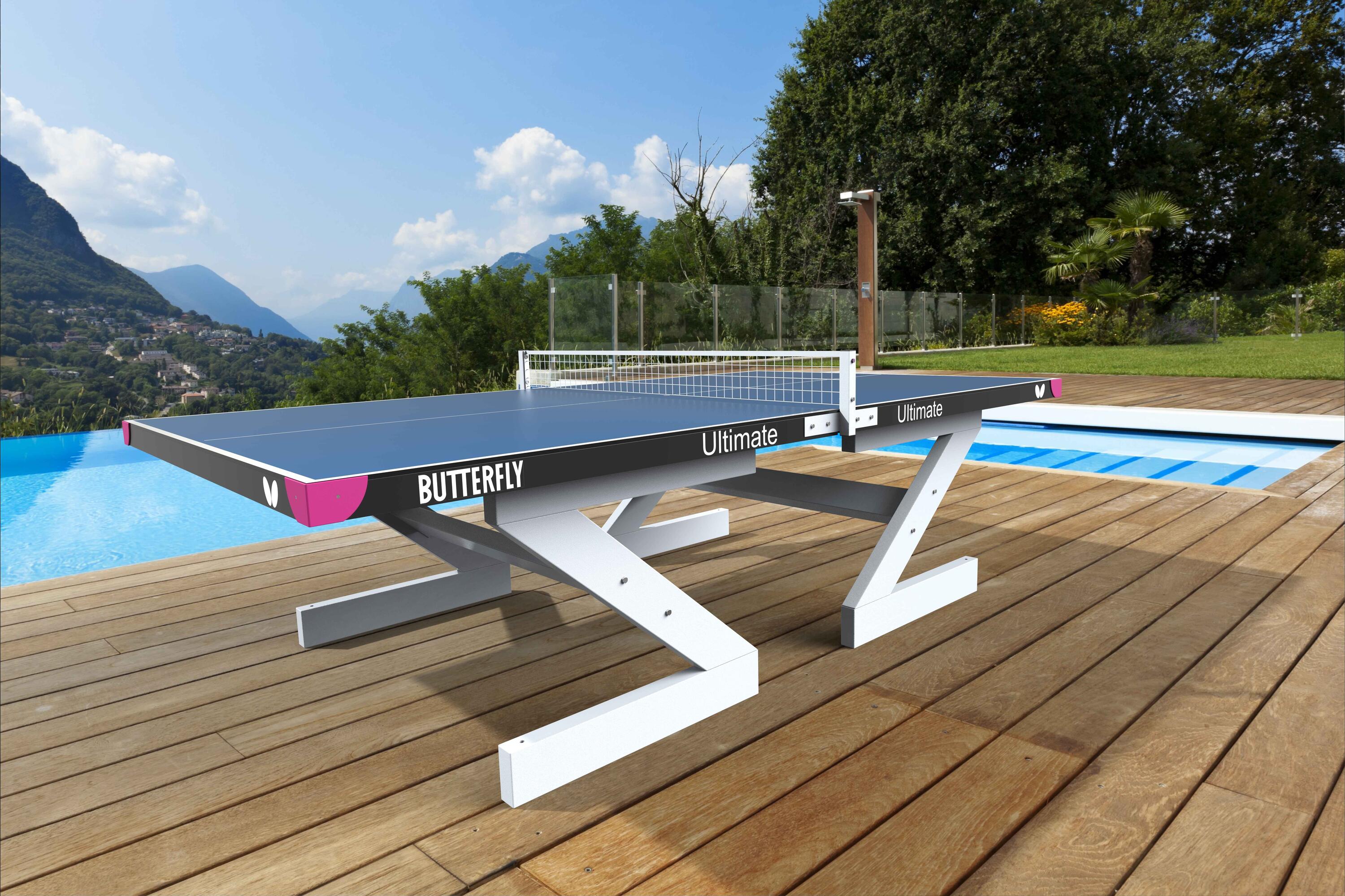Butterfly Ultimate Outdoor Table Tennis Table - Blue 2/4